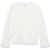 imageSpeechless Girls Smocked Cuff Long Sleeve TopIvory