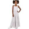 imageSpeechless Girls Striped Cotton Voile Maxi Dress with Smocked BackTanWhite