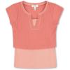 imageSpeechless Girls Tank Top and Cropped Short Sleeve 2 Piece Set TShirtCoral Pink