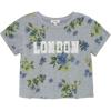 imageSpeechless girls Short Sleeve Cotton Rib Knit Tshirt and HairclipGreyLondon