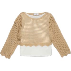 imageSpeechless Girls 2Piece Long Sleeve Crochet Sweater with TankTan