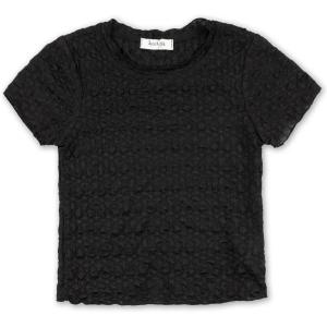 imageSpeechless Girls 34 Sleeve Popcorn TopBlack