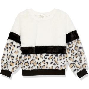 imageSpeechless Girls Colorblock SweatshirtIvoryBlackLeo