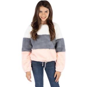 imageSpeechless Girls Colorblock SweatshirtIvoryGreyBlush
