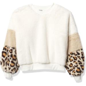 imageSpeechless Girls Colorblock SweatshirtIvoryLeo