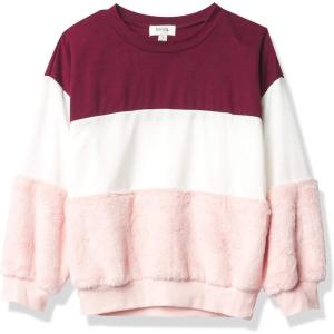 imageSpeechless Girls Colorblock SweatshirtPinkIvory