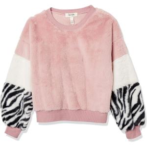 imageSpeechless Girls Colorblock SweatshirtPinkZebra