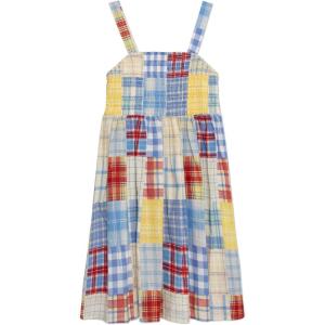 imageSpeechless Girls Cotton Multi Color Plaid Skater Knee Length DressBlueRed