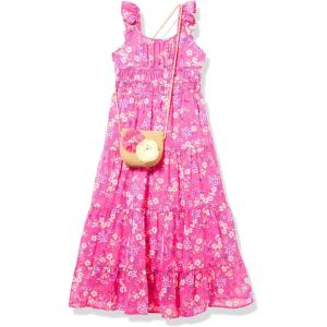 imageSpeechless Girls Flutter Sleeve Chiffon Maxi DressFuchsiaFloral