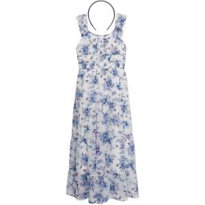 imageSpeechless Girls Flutter Sleeve Chiffon Maxi DressIvoryBlue