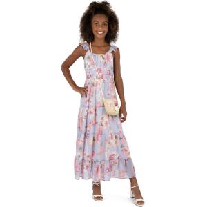 imageSpeechless Girls Flutter Sleeve Chiffon Maxi DressSlateRoseGreen