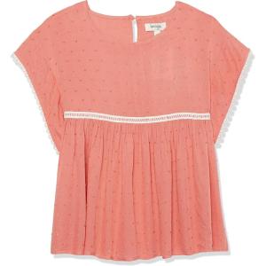 imageSpeechless Girls Flutter Sleeve Swiss Dot Peplum TopOrange