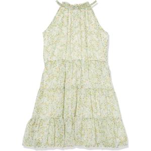 imageSpeechless Girls Halter Neck Fit and Flare Ruffled Party DressGreenYellow
