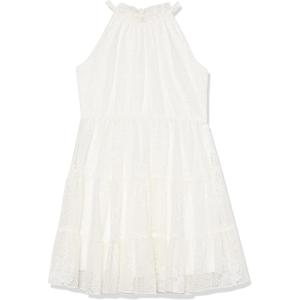 imageSpeechless Girls Halter Neck Fit and Flare Ruffled Party DressOffwhite