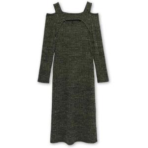 imageSpeechless Girls Long Sleeve Chunky Sweater Knit Midi DressEmerald Green