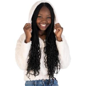 imageSpeechless Girls Long Sleeve Plush HoodieIvory