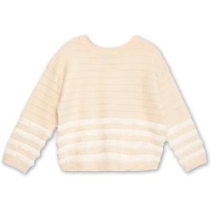 imageSpeechless Girls Long Sleeve Striped Knit SweaterIvory