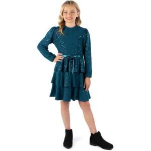 imageSpeechless Girls Long Sleeve Sweater Knit Party DressTeal
