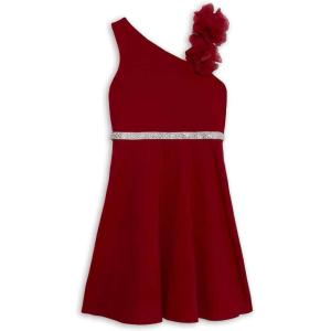 imageSpeechless Girls One Shoulder Skater Party DressRed