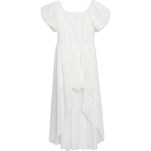 imageSpeechless Girls Puff Sleeve Maxi Walk Through Party DressWhite