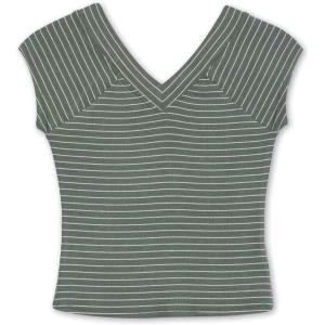 imageSpeechless Girls Raglan V Neck TeeOlive