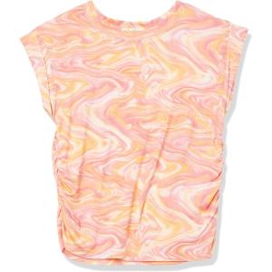 imageSpeechless Girls Rolled Short Sleeve TShirtCoralYellow