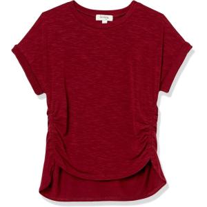 imageSpeechless Girls Short Rolled Sleeve Dolman TShirtBurgundy