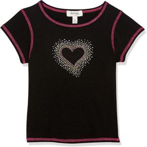 imageSpeechless Girls Short Sleeve Graphic Knit TShirtBlack