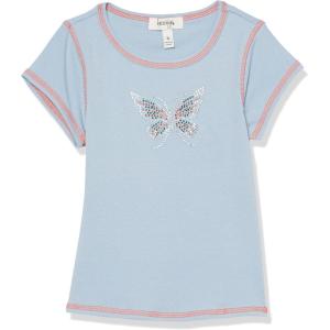 imageSpeechless Girls Short Sleeve Graphic Knit TShirtBlue