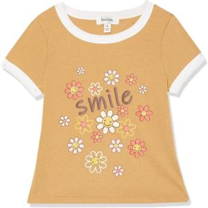 imageSpeechless Girls Short Sleeve Graphic Knit TShirtGold