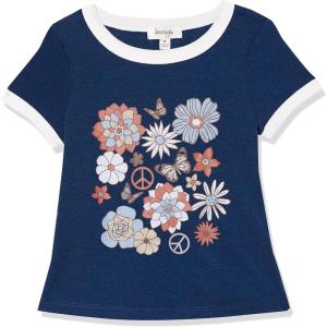 imageSpeechless Girls Short Sleeve Graphic Knit TShirtNavy