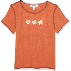 imageSpeechless Girls Short Sleeve Graphic TeeRust Orange