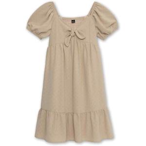 imageSpeechless Girls Short Sleeve Sweetheart Neck DressTan