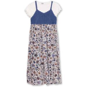 imageSpeechless Girls Short Sleeve Tee and Maxi DressIvoryBlue
