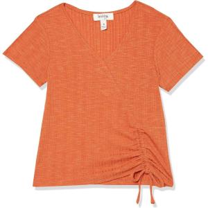 imageSpeechless Girls Short Sleeve Wrap TShirt TopTerracotta