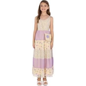 imageSpeechless Girls Sleeveless Chiffon Maxi Tiered DressYellowPurple