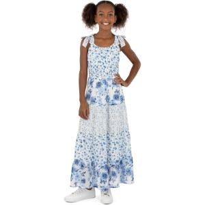imageSpeechless Girls Sleeveless Maxi Chiffon Dress and SunglassesIvoryBlue