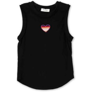 imageSpeechless Girls Sleeveless Rib Knit Embellished Tank TopBlack