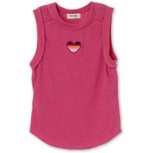 imageSpeechless Girls Sleeveless Rib Knit Embellished Tank TopPink