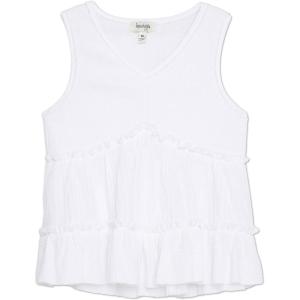 imageSpeechless Girls Sleeveless Waffle Knit VNeck TopWhite