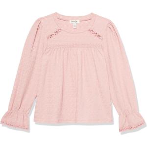 imageSpeechless Girls Smocked Cuff Long Sleeve TopBlush