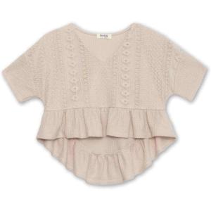 imageSpeechless Girls Waffle Knit Crochet TopTan