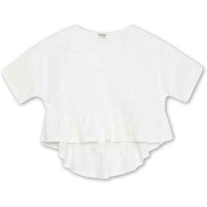 imageSpeechless Girls Waffle Knit Crochet TopWhite