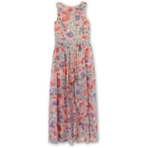 imageSpeechless Girls Walk Through Romper Maxi Chiffon Party DressFloral