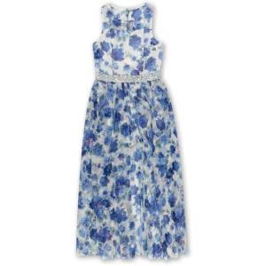 imageSpeechless Girls Walk Through Romper Maxi Chiffon Party DressRoyalWhite