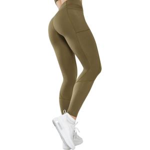 imageUhnice High Waist Yoga Pants Tummy Control Yoga Leggings with Pockets Workout Running Yoga Capris