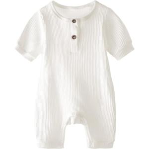 imageUhnice Unisex Newborn Baby Girl Boy Clothes Summer Romper Button Bodysuit OnePiece Jumpsuit Outfits
