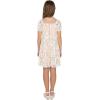 imageSpeechless Girls Embroidered Mesh Short Sleeve Party Dress with Square NecklineIvoryNude