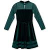 imageSpeechless Girls Long Sleeve Stretch Velvet Party DressHunter Green