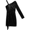 imageSpeechless Girls One Shoulder Sequin Party DressBlack